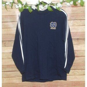 Adidas Men's Blue Notre Dame Irish Pullover Long Sleeve Shirt Size M Classic Str